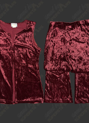 Auction:  Beulah McGillicutty's ECW Ring Worn Maroon Top/Pants Set