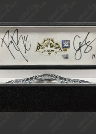 Roman Reigns & Cody Rhodes dual signed WWE WrestleMania 40 Mini Belt #19/40 (w/ Fanatics)