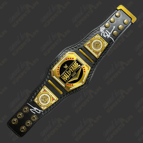 Nikki Bella & Brie Bella dual signed WWE Hall of Fame 2020 Mini Belt