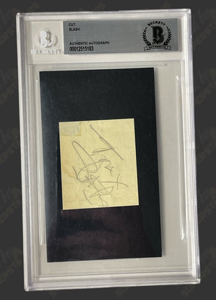 Slash (Guns N Roses) signed Cut (Encapsulated w/ Beckett)
