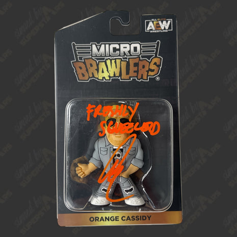 Orange Cassidy signed AEW Micro Brawlers Figure