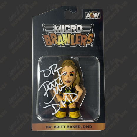 Dr Britt Baker signed AEW Micro Brawlers Figure (w/ JSA)