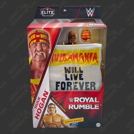 Hulk Hogan signed WWE Elite Royal Rumble Action Figure (w/ Beckett + Protector)