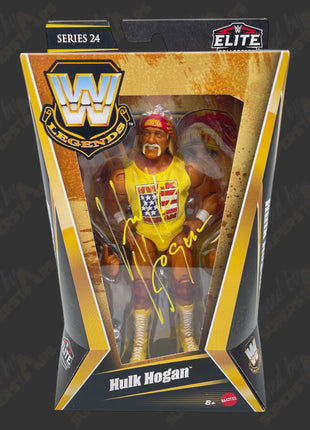 Hulk Hogan signed WWE Elite Series 24 Action Figure (w/ Beckett + Protector)