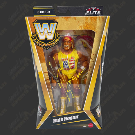 Hulk Hogan signed WWE Elite Series 24 Action Figure (w/ Beckett + Protector)