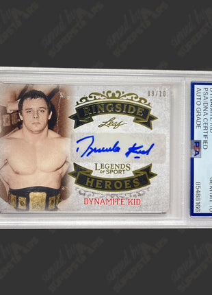 Dynamite Kid signed Leaf Legends of Sport Trading Card #9/10 (w/ PSA)
