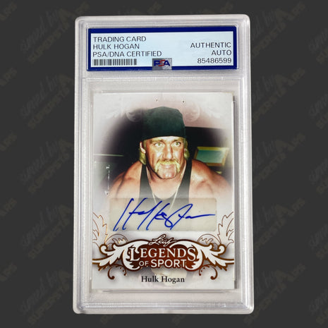 Hulk Hogan signed Leaf Legends of Sport Trading Card (w/ PSA)