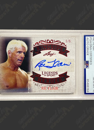 Ric Flair signed Leaf Legends of Sport Trading Card #1/5 (w/ PSA)