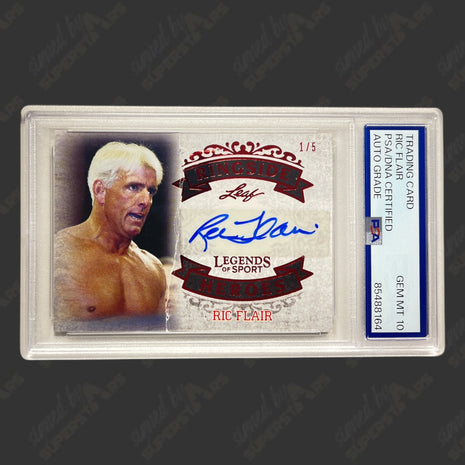 Ric Flair signed Leaf Legends of Sport Trading Card #1/5 (w/ PSA)