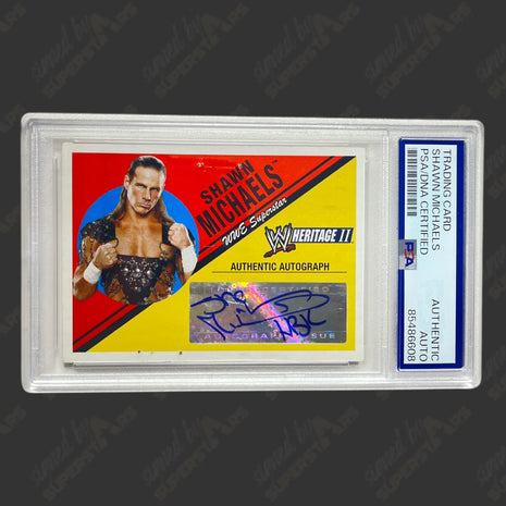 Shawn Michaels signed 2005 Topps Heritage WWE Trading Card (w/ PSA)