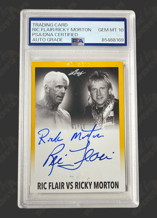 Ric Flair & Ricky Morton dual signed Leaf Trading Card #1/25 (w/ PSA)