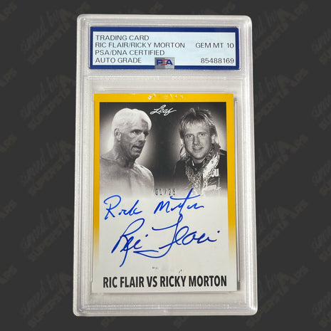 Ric Flair & Ricky Morton dual signed Leaf Trading Card #1/25 (w/ PSA)