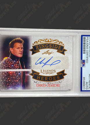 Chris Jericho signed Leaf Legends of Sport Trading Card (w/ PSA)