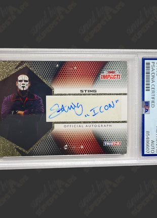 Sting signed 2009 TriStar TNA Impact Trading Card #30/60 (w/ PSA)
