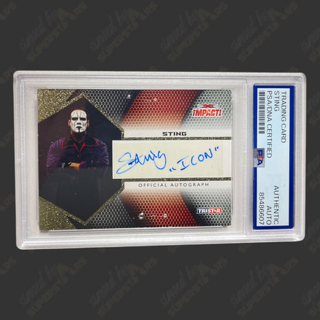 Sting signed 2009 TriStar TNA Impact Trading Card #30/60 (w/ PSA)