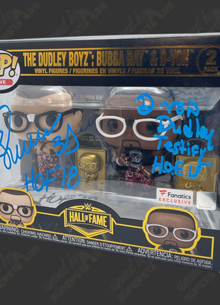 Dudley Boys - Bubba & D-Von dual signed WWE Funko POP Figure (w/ Beckett + Protector)