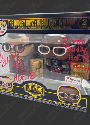 Dudley Boys - Bubba & D-Von dual signed WWE Funko POP Figure (w/ Beckett + Protector)