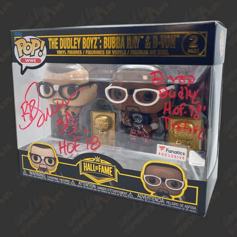 Dudley Boys - Bubba & D-Von dual signed WWE Funko POP Figure (w/ Beckett + Protector)