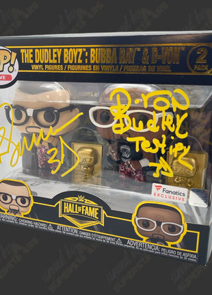 Dudley Boys - Bubba & D-Von dual signed WWE Funko POP Figure (w/ Beckett + Protector)