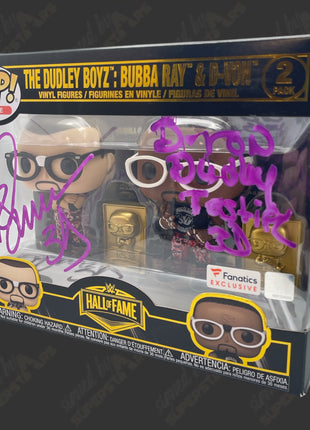 Dudley Boys - Bubba & D-Von dual signed WWE Funko POP Figure (w/ Beckett + Protector)