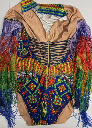 Auction:  Maria's TNA Ring Worn Rainbow Bodysuit
