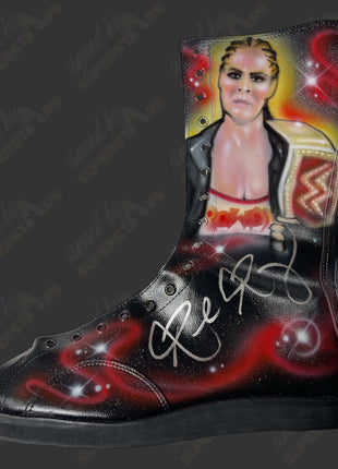 Ronda Rousey signed Custom Painted Wrestling Boot (w/ Beckett)