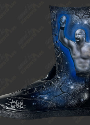 Stone Cold Steve Austin signed Custom Painted Wrestling Boot (w/ Beckett)