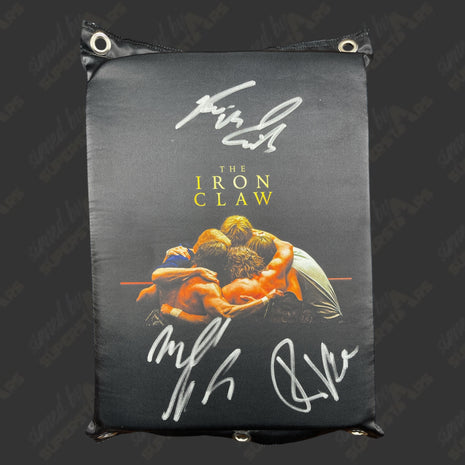 Kevin Von Erich, Ross Von Erich & Marshall Von Erich triple signed Turnbuckle Pad