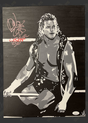 Dolph Ziggler signed 12x16 Hand Painted Canvas Art (w/ JSA)