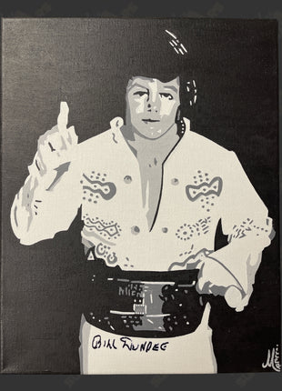 Bill Dundee signed 11x14 Hand Painted Canvas Art