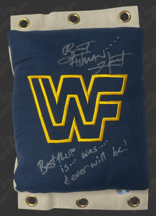Bret Hart signed Turnbuckle Pad and Inscription (w/ Beckett)