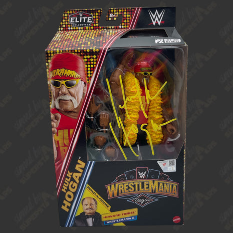 Hulk Hogan signed WWE WrestleMania Vegas Action Figure (w/ Fanatics + Protector)