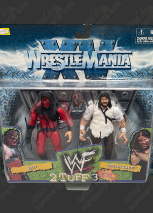 Kane & Mankind dual signed WWF Jakks WrestleMania XV Action Figure