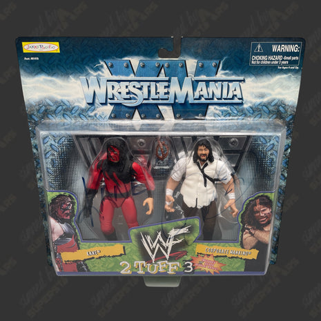 Kane & Mankind dual signed WWF Jakks WrestleMania XV Action Figure