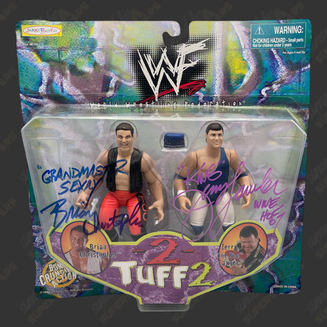Brian Christopher & Jerry Lawler dual signed WWF Jakks 2 Tuff2 Action Figure