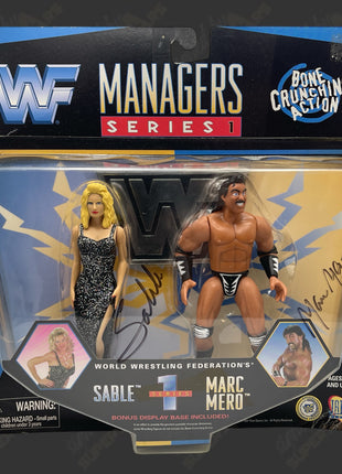 Sable & Marc Mero dual signed WWF Jakks Managers Series 1 Action Figure