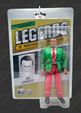 Jim Cornette signed Legends of Wrestling Christmas Variant Action Figure