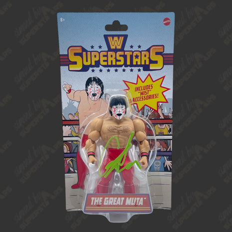 Great Muta signed WWE Superstars Action Figure (w/ Protector)