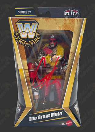 Great Muta signed WWE Elite Series 27 Action Figure (w/ Protector)
