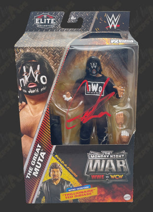 Great Muta signed WWE Elite Monday Night War Action Figure (w/ Protector)