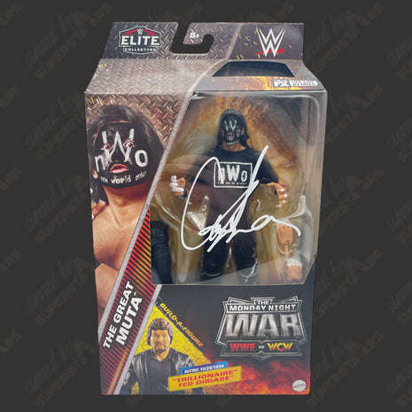 Great Muta signed WWE Elite Monday Night War Action Figure (w/ Protector)