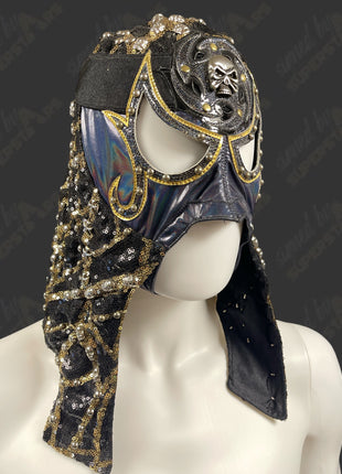 Penta signed & Ring Worn Mask (Gold/Black Skulls)