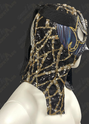 Penta signed & Ring Worn Mask (Gold/Black Skulls)