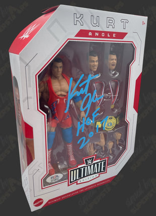 Kurt Angle signed WWE Ultimate Edition Action Figure (w/ PSA + Protector)