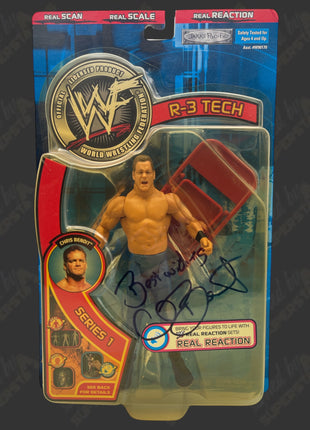 Chris Benoit signed WWF R-3 Tech Series 1 Action Figure