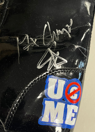 John Cena signed Custom Painted Wrestling Boot (w/ Beckett + Inscription)