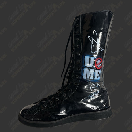 John Cena signed Custom Painted Wrestling Boot (w/ Beckett + Inscription)