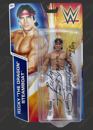 Ricky Steamboat signed WWE Superstars #5 Action Figure (w/ Beckett + Protector)