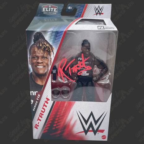 R-Truth signed WWE Elite Action Figure (w/ Protector)