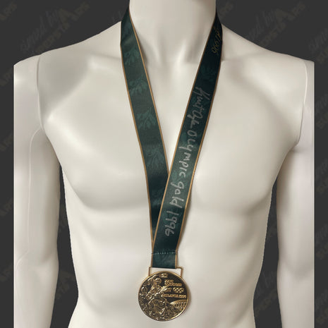 Kurt Angle signed Replica 1996 Olympics Gold Medal (w/ Beckett)